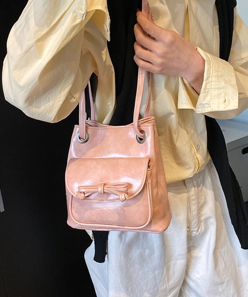 MILAE(ミレ)の「リボンポケットショルダーミニバッグ(ショルダーバッグ・レディース・ピンク/レッド/ブラウン/ブラック・FREE)」の9枚目の写真