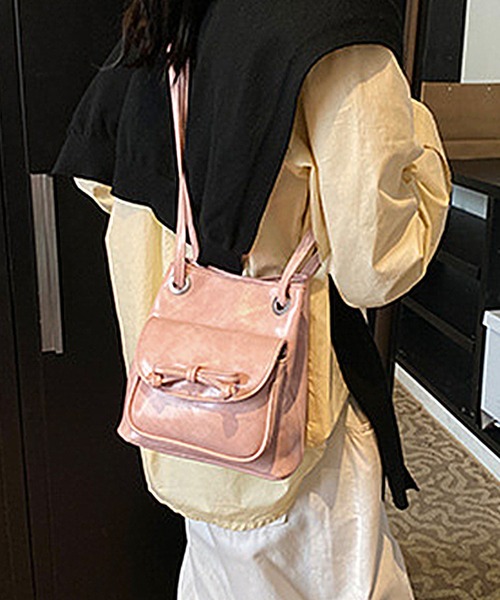 MILAE(ミレ)の「リボンポケットショルダーミニバッグ(ショルダーバッグ・レディース・ピンク/レッド/ブラウン/ブラック・FREE)」の11枚目の写真