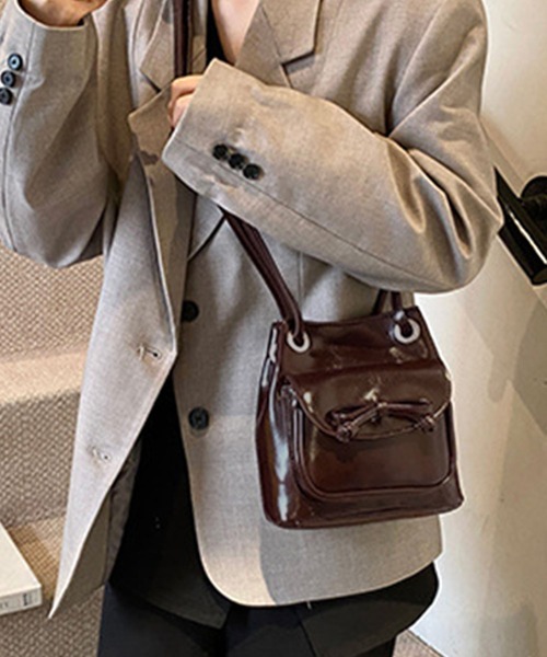 MILAE(ミレ)の「リボンポケットショルダーミニバッグ(ショルダーバッグ・レディース・ピンク/レッド/ブラウン/ブラック・FREE)」の17枚目の写真