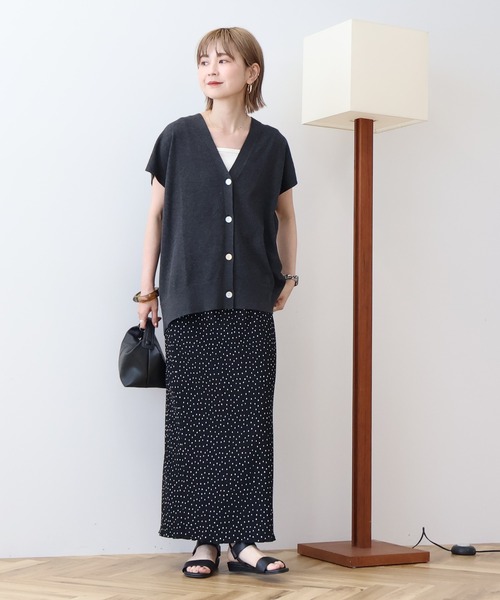 AMERICAN HOLIC（アメリカンホリック）の「Vネックニットカーディガン（カーディガン/ボレロ・レディース・杢グレー/ネイビー/チャコールグレー/キャメル・L/M）」の17枚目の写真