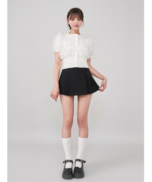 Darich ダーリッチ　美シルエットミニスカート FREE WHT ダーリッチ Darich ハイウエストニットミニスカート （ブラック