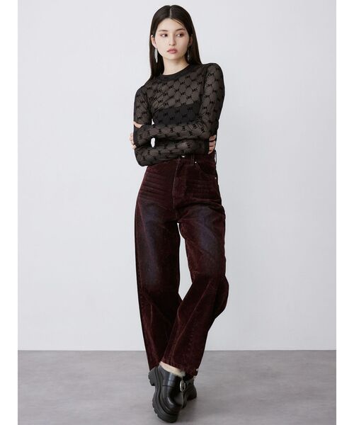 フロッキーモノグラムシアートップス（Tシャツ/カットソー）｜MURUA