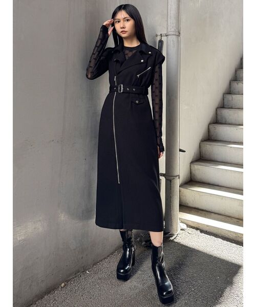 MURUA（ムルーア）の「フロッキーモノグラムシアートップス（Tシャツ/カットソー・レディース・ブラック/ブラウン/ベージュ・FREE）」の12枚目の写真