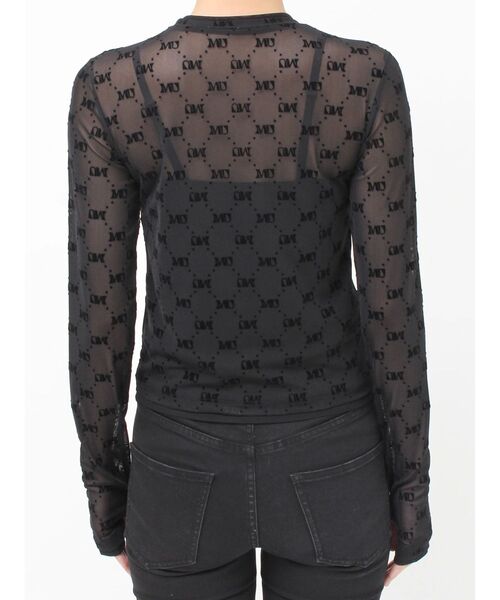 MURUA（ムルーア）の「フロッキーモノグラムシアートップス（Tシャツ/カットソー・レディース・ブラック/ブラウン/ベージュ・FREE）」の6枚目の写真