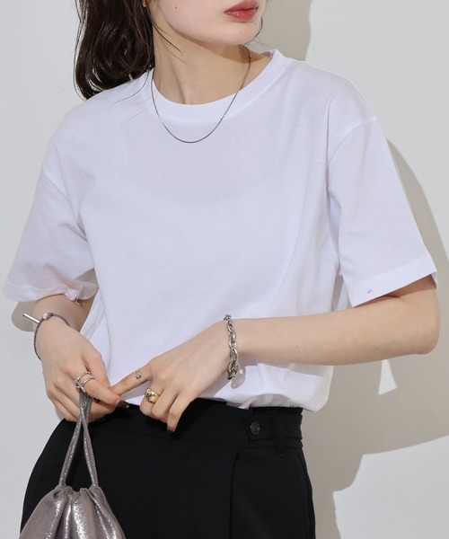 CROSS & STITCH(クロスステッチ)の「CROSS & STITCH 6.2オンスオープンエンドマックスTシャツ(Tシャツ/カットソー・メンズ・ネイビー/ブラック/グレー/サックスブルー/ベビーピンク/グリーン/ホワイト・L/M/S/XL/2XL)」の2枚目の写真