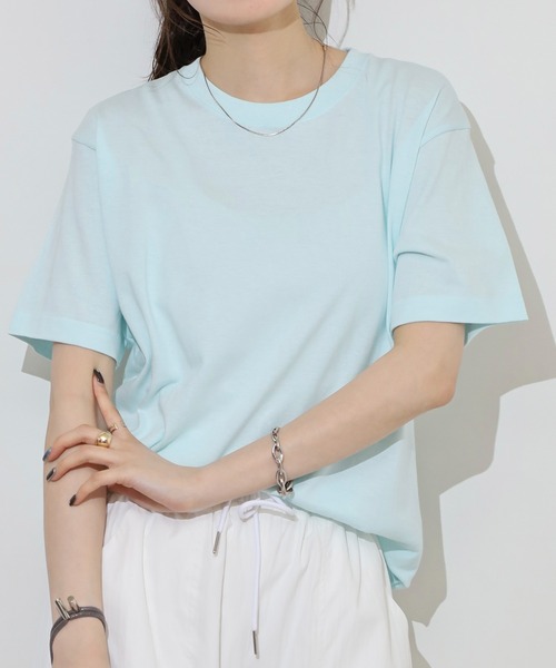 CROSS & STITCH(クロスステッチ)の「CROSS & STITCH 6.2オンスオープンエンドマックスTシャツ(Tシャツ/カットソー・メンズ・ネイビー/ブラック/グレー/サックスブルー/ベビーピンク/グリーン/ホワイト・L/M/S/XL/2XL)」の6枚目の写真