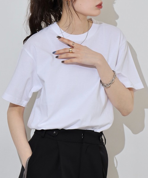 CROSS & STITCH(クロスステッチ)の「CROSS & STITCH 6.2オンスオープンエンドマックスTシャツ(Tシャツ/カットソー・メンズ・ネイビー/ブラック/グレー/サックスブルー/ベビーピンク/グリーン/ホワイト・L/M/S/XL/2XL)」の8枚目の写真