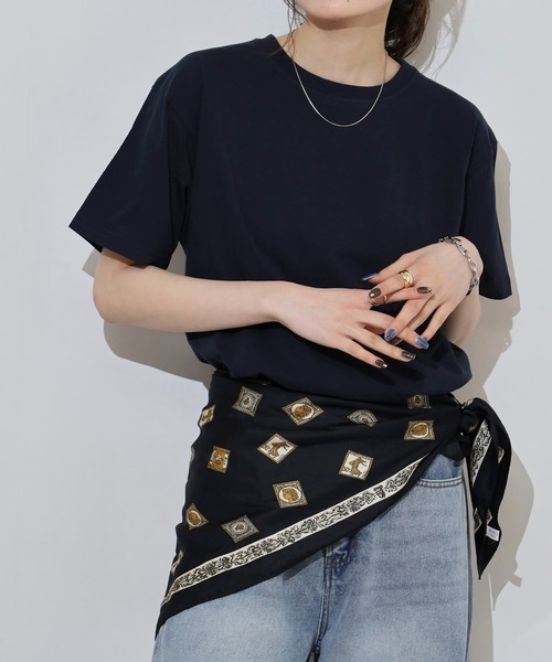 CROSS & STITCH(クロスステッチ)の「CROSS & STITCH 6.2オンスオープンエンドマックスTシャツ(Tシャツ/カットソー・メンズ・ネイビー/ブラック/グレー/サックスブルー/ベビーピンク/グリーン/ホワイト・L/M/S/XL/2XL)」の15枚目の写真