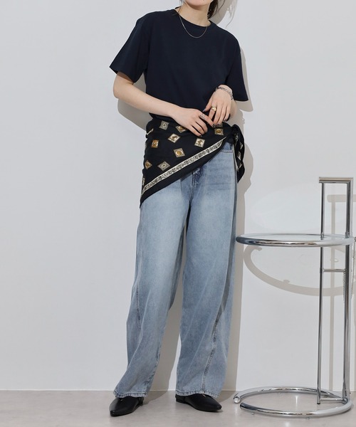 CROSS & STITCH(クロスステッチ)の「CROSS & STITCH 6.2オンスオープンエンドマックスTシャツ(Tシャツ/カットソー・メンズ・ネイビー/ブラック/グレー/サックスブルー/ベビーピンク/グリーン/ホワイト・L/M/S/XL/2XL)」の17枚目の写真