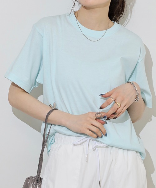 CROSS & STITCH(クロスステッチ)の「CROSS & STITCH 6.2オンスオープンエンドマックスTシャツ(Tシャツ/カットソー・メンズ・ネイビー/ブラック/グレー/サックスブルー/ベビーピンク/グリーン/ホワイト・L/M/S/XL/2XL)」の18枚目の写真