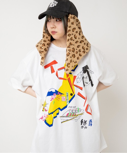 RNA（アールエヌエー）の「E5148 レオパードＢＩＧバンダナ（バンダナ/スカーフ・レディース・ベージュ/グリーン/パープル・FREE）」の8枚目の写真