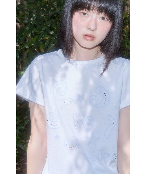 tシャツ A'GEM/9 × .kom 「FANCY CLUB/ファンシークラブ」 Gliter Mazy Logo Tee/グリッター Mazy ロ A'GEM/9 × .kom 『FANCY CLUB/ファンシークラブ』 Gliter Mazy