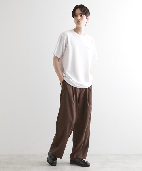 tk.TAKEO KIKUCHI（ティーケータケオキクチ）の「ウサギ刺繍 鹿の子クルーカットソー（Tシャツ/カットソー・メンズ・ブラック/ネイビー/ホワイト/ライトグレー・02/03/04）」の6枚目の写真