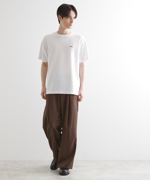 tk.TAKEO KIKUCHI（ティーケータケオキクチ）の「ウサギ刺繍 鹿の子クルーカットソー（Tシャツ/カットソー・メンズ・ブラック/ネイビー/ホワイト/ライトグレー・02/03/04）」の7枚目の写真