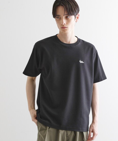 tk.TAKEO KIKUCHI（ティーケータケオキクチ）の「ウサギ刺繍 鹿の子クルーカットソー（Tシャツ/カットソー・メンズ・ブラック/ネイビー/ホワイト/ライトグレー・02/03/04）」の9枚目の写真