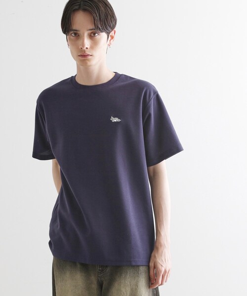 tk.TAKEO KIKUCHI（ティーケータケオキクチ）の「ウサギ刺繍 鹿の子クルーカットソー（Tシャツ/カットソー・メンズ・ブラック/ネイビー/ホワイト/ライトグレー・02/03/04）」の13枚目の写真