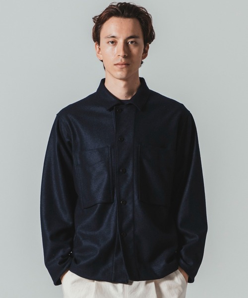 Jackman(ジャックマン)の「Comp Wool BB Shirt(その他トップス・メンズ・ブラック系その他3/ネイビー・MEDIUM/LARGE)」の2枚目の写真