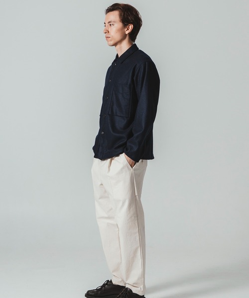 Jackman(ジャックマン)の「Comp Wool BB Shirt(その他トップス・メンズ・ブラック系その他3/ネイビー・MEDIUM/LARGE)」の4枚目の写真
