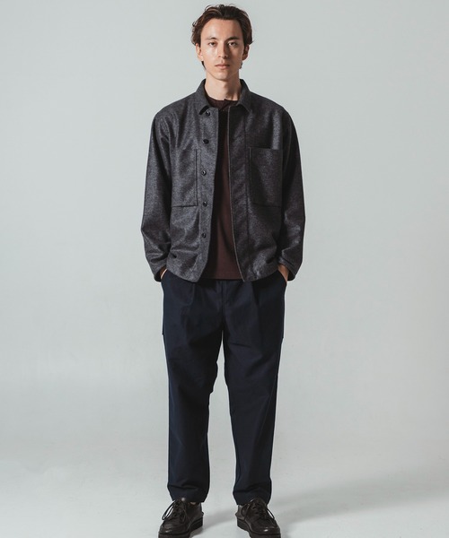 Jackman(ジャックマン)の「Comp Wool BB Shirt(その他トップス・メンズ・ブラック系その他3/ネイビー・MEDIUM/LARGE)」の8枚目の写真