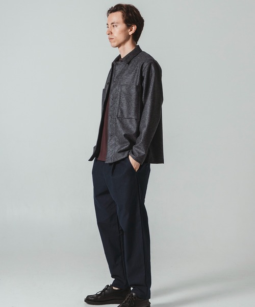 Jackman(ジャックマン)の「Comp Wool BB Shirt(その他トップス・メンズ・ブラック系その他3/ネイビー・MEDIUM/LARGE)」の9枚目の写真