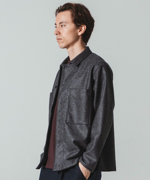 Jackman(ジャックマン)の「Comp Wool BB Shirt(その他トップス・メンズ・ブラック系その他3/ネイビー・MEDIUM/LARGE)」の10枚目の写真