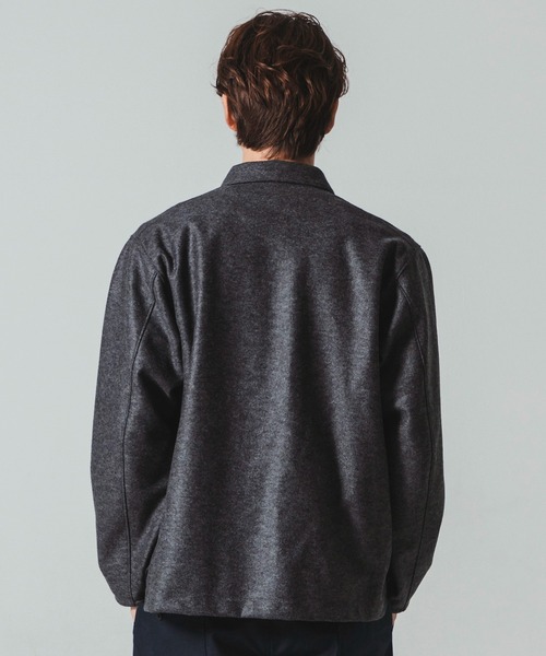 Jackman(ジャックマン)の「Comp Wool BB Shirt(その他トップス・メンズ・ブラック系その他3/ネイビー・MEDIUM/LARGE)」の12枚目の写真