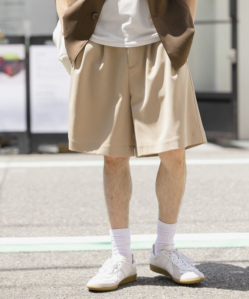 SENSE OF PLACE by URBAN RESEARCH（センスオブプレイスバイアーバンリサーチ）の「ワイドバギーショーツ（その他パンツ・メンズ・ベージュ/ブラック・MEDIUM/LARGE）」の7枚目の写真