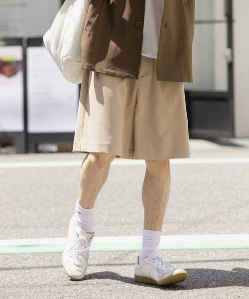 SENSE OF PLACE by URBAN RESEARCH（センスオブプレイスバイアーバンリサーチ）の「ワイドバギーショーツ（その他パンツ・メンズ・ベージュ/ブラック・MEDIUM/LARGE）」の11枚目の写真