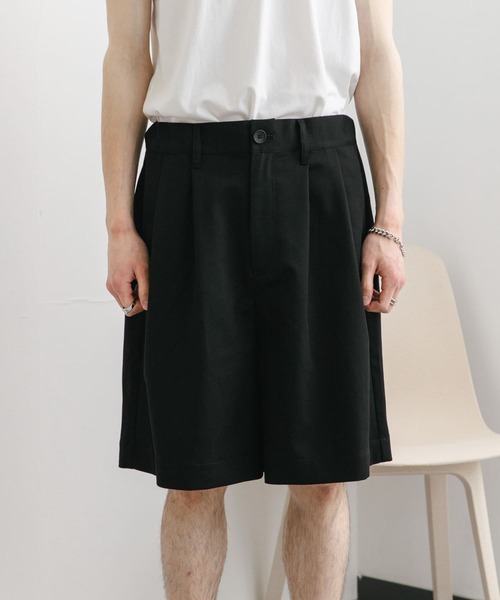 SENSE OF PLACE by URBAN RESEARCH（センスオブプレイスバイアーバンリサーチ）の「ワイドバギーショーツ（その他パンツ・メンズ・ベージュ/ブラック・MEDIUM/LARGE）」の15枚目の写真