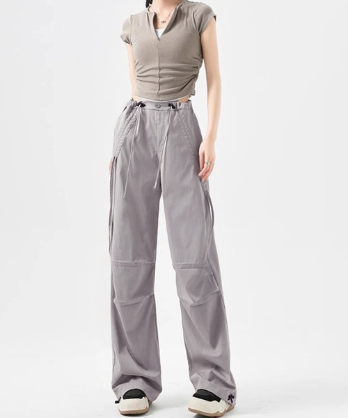Miniministore(ミニミニストア)の「サイドドロスト カーゴパンツ レディース(カーゴパンツ・レディース・ライトグレー/ダークグレー/ブラック・L/S/M/XL/2XL)」の20枚目の写真