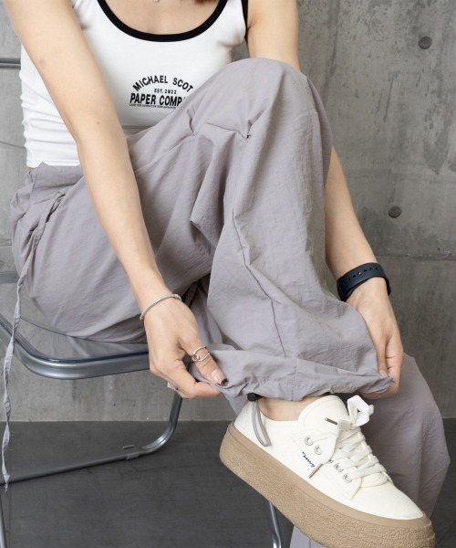 Miniministore(ミニミニストア)の「サイドドロスト カーゴパンツ レディース(カーゴパンツ・レディース・ライトグレー/ダークグレー/ブラック・L/S/M/XL/2XL)」の11枚目の写真