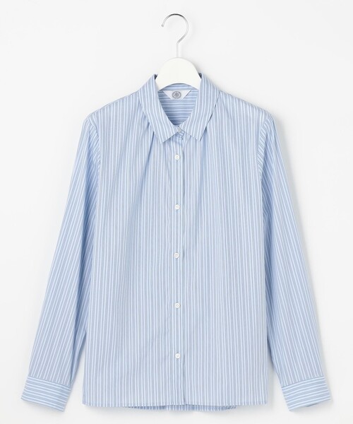 J.PRESS(ジェイプレス)の「BEZ ドビーストライプ シャツカラー ブラウス(シャツ/ブラウス・レディース・ネイビー系1/サックスブルー系1/ピンク系1・11/9)」の16枚目の写真