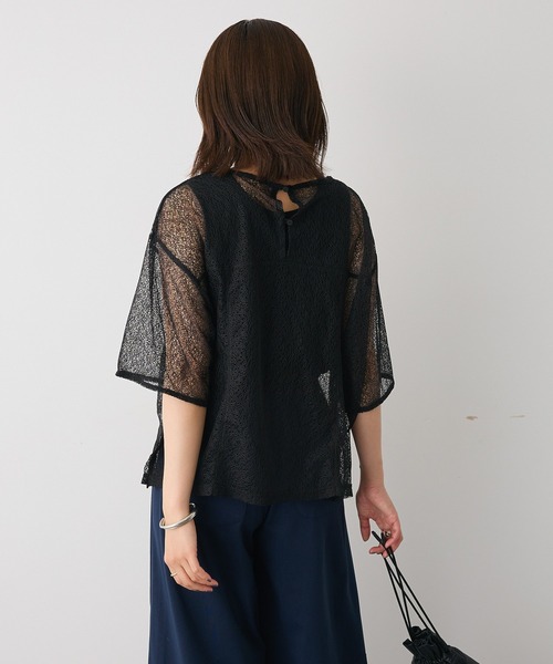 CRAFT STANDARD BOUTIQUE(クラフトスタンダードブティック)の「レースワイドTブラウス◆(シャツ/ブラウス・レディース・ブラック/ホワイト・FREE)」の10枚目の写真