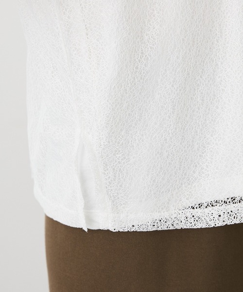 CRAFT STANDARD BOUTIQUE(クラフトスタンダードブティック)の「レースワイドTブラウス◆(シャツ/ブラウス・レディース・ブラック/ホワイト・FREE)」の22枚目の写真