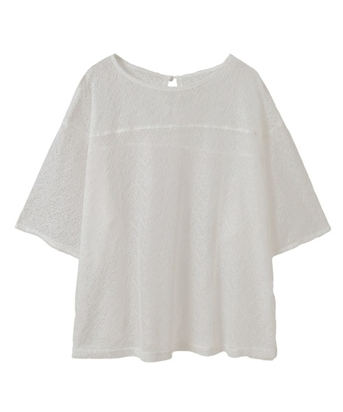 CRAFT STANDARD BOUTIQUE(クラフトスタンダードブティック)の「レースワイドTブラウス◆(シャツ/ブラウス・レディース・ブラック/ホワイト・FREE)」の21枚目の写真