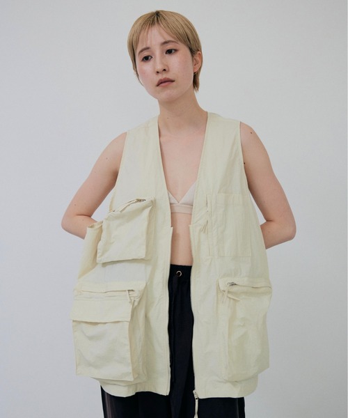 トップス lit NEW ver Hunting Nylon Vest ivory NEW ver.】Hunting Nylon Vest（ベスト）｜lit（リット）の