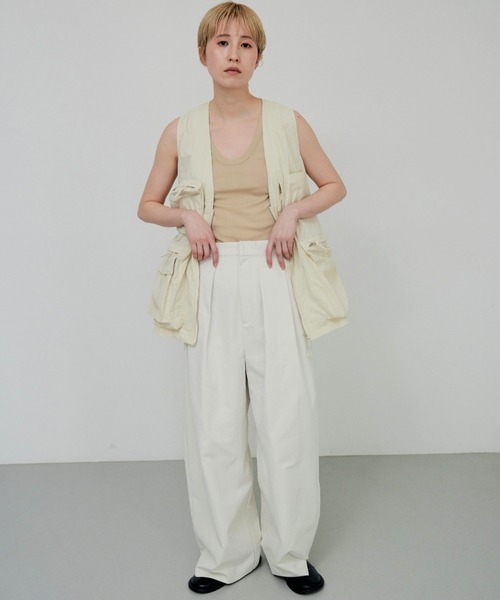 トップス lit NEW ver Hunting Nylon Vest ivory NEW ver.】Hunting Nylon Vest（ベスト）｜lit（リット）の