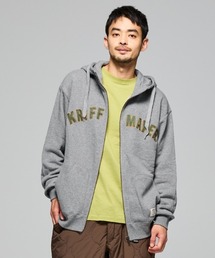 KRIFF MAYER | ざっくり裏毛刺繍ジップパーカー(パーカー)