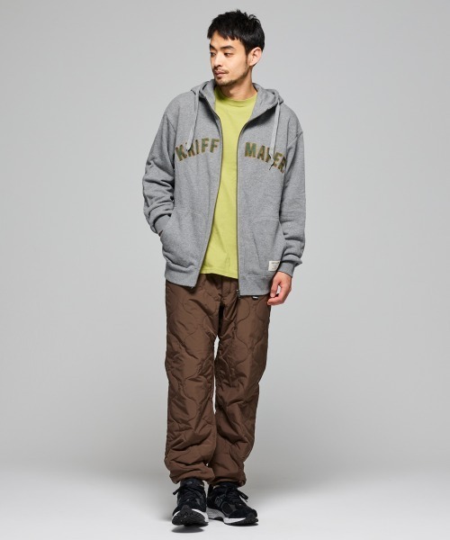 KRIFF MAYER(クリフメイヤー)の「ざっくり裏毛刺繍ジップパーカー(パーカー・メンズ・グレー/イエロー/ナチュラル/カラフル/ブラック・LARGE/X-LARGE/MEDIUM)」の9枚目の写真