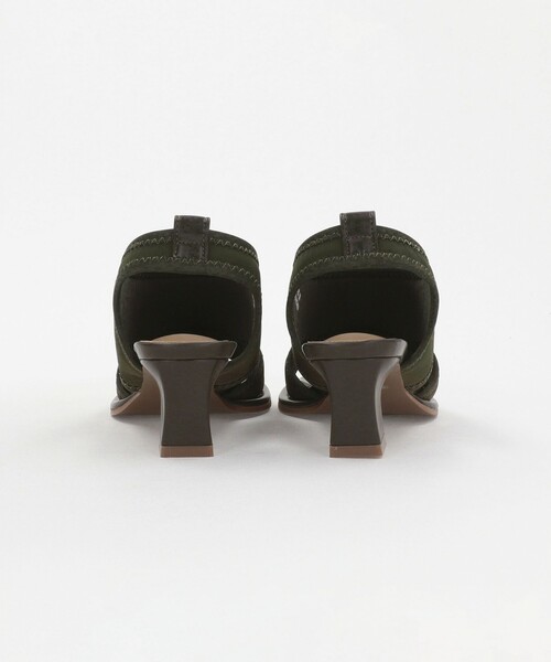 BEAUTY&YOUTH UNITED ARROWS（ビューティーアンドユースユナイテッドアローズ）の「ナイロン ポリウレタン カバー オープントゥ サンダル（サンダル・レディース・オリーブ/ブラック・37h/37/36h/36）」の7枚目の写真