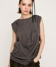 SLY | BOAT NECK TUCK TOPS ボートネック タック トップス 夏服(Tシャツ/カットソー)