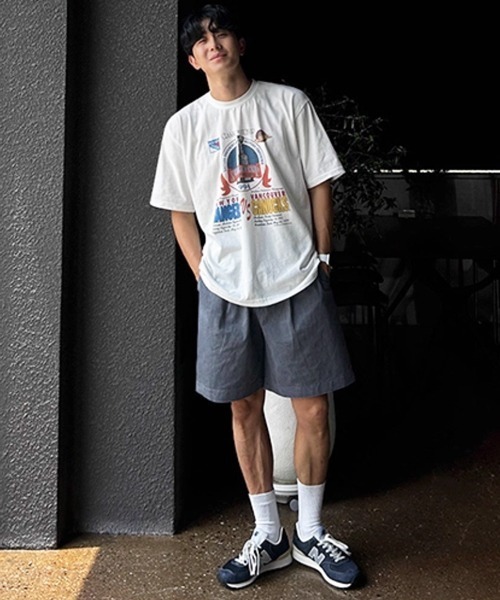 NOWLE（ノウル）の「【NOWLE】ヴィンテージライク アメリカン クラシック プリント 半袖 Tシャツ（Tシャツ/カットソー・メンズ・ホワイト・X-LARGE/LARGE/MEDIUM）」の5枚目の写真