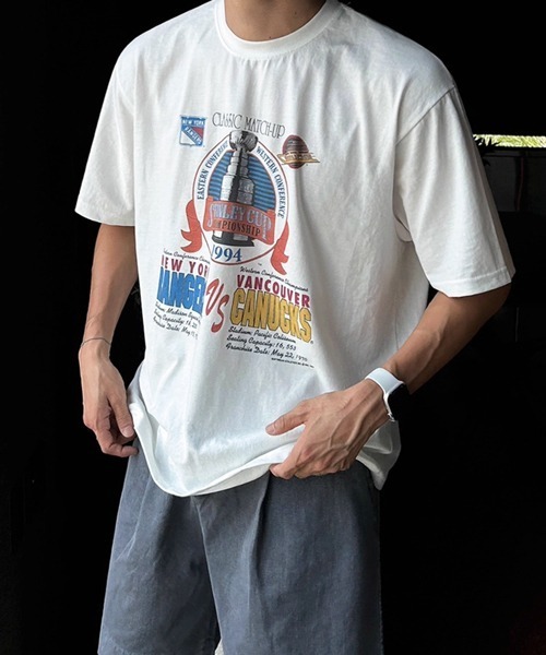 NOWLE（ノウル）の「【NOWLE】ヴィンテージライク アメリカン クラシック プリント 半袖 Tシャツ（Tシャツ/カットソー・メンズ・ホワイト・X-LARGE/LARGE/MEDIUM）」の9枚目の写真