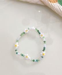 ユニドロブレスレット　グリーン系 限定900個】#016D5A Bracelet (WHT) | MIDORI mirthfu