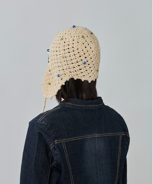 OVERRIDE(オーバーライド)の「OVERRIDE REC BEADS CROCHET GUIDE SG / オーバーライド(ニットキャップ/ビーニー・レディース・アイボリー/ブラック/ブラウン・57~59cm)」の6枚目の写真