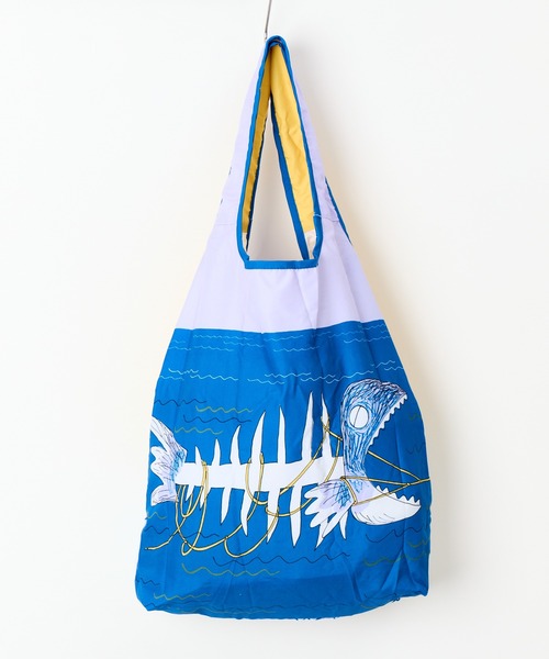 salle de bal（サルデバル）の「【 11ぴきのねこ 】  エコバッグ WNI（エコバッグ/サブバッグ・レディース・イエロー/ホワイト・FREE）」の8枚目の写真