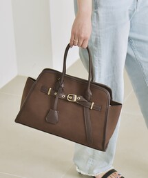 quaranciel（カランシエル）の「quaranciel: 2way 金具 ベルト スクエア トート バッグ（A4対応）（トートバッグ・レディース）」