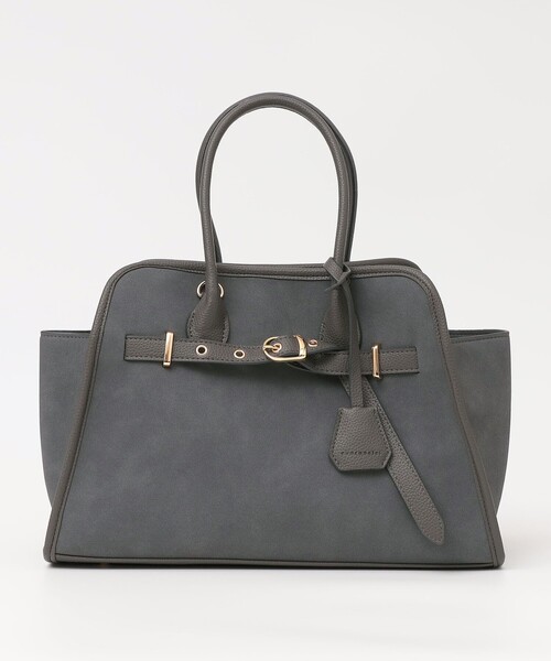 quaranciel: 2way 金具 ベルト スクエア トート バッグ（A4対応