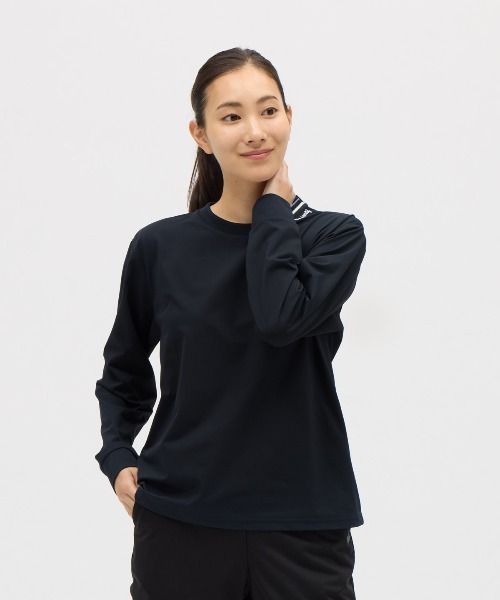le coq sportif(ルコックスポルティフ)の「【ルコックスポルティフ】吸汗速乾/ストレッチ/UVカット/遮熱ヘランカ 長袖Tシャツ(Tシャツ/カットソー・レディース・イエロー/ネイビー/ホワイト/レッド・M/S/L/XL)」の2枚目の写真
