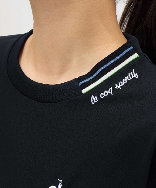 le coq sportif(ルコックスポルティフ)の「【ルコックスポルティフ】吸汗速乾/ストレッチ/UVカット/遮熱ヘランカ 長袖Tシャツ(Tシャツ/カットソー・レディース・イエロー/ネイビー/ホワイト/レッド・M/S/L/XL)」の13枚目の写真